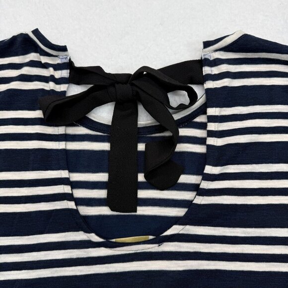 Weekend Suzanne Betro Striped Top Tie Sleeves & Back Nautical Plus Size 3X NWT - Picture 2 of 10